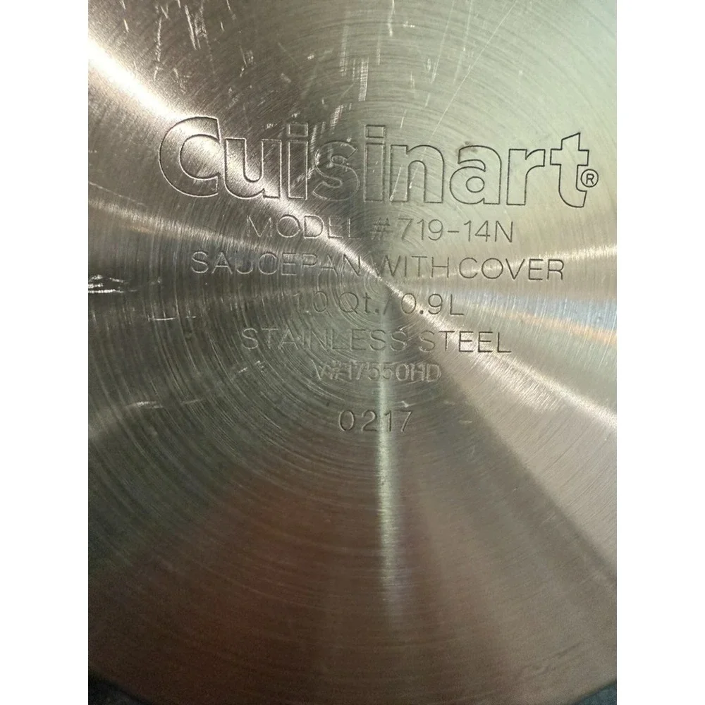 Cuisinart 1 Qt Stainless Steel Saucepan w Lid Model 719-14N 12